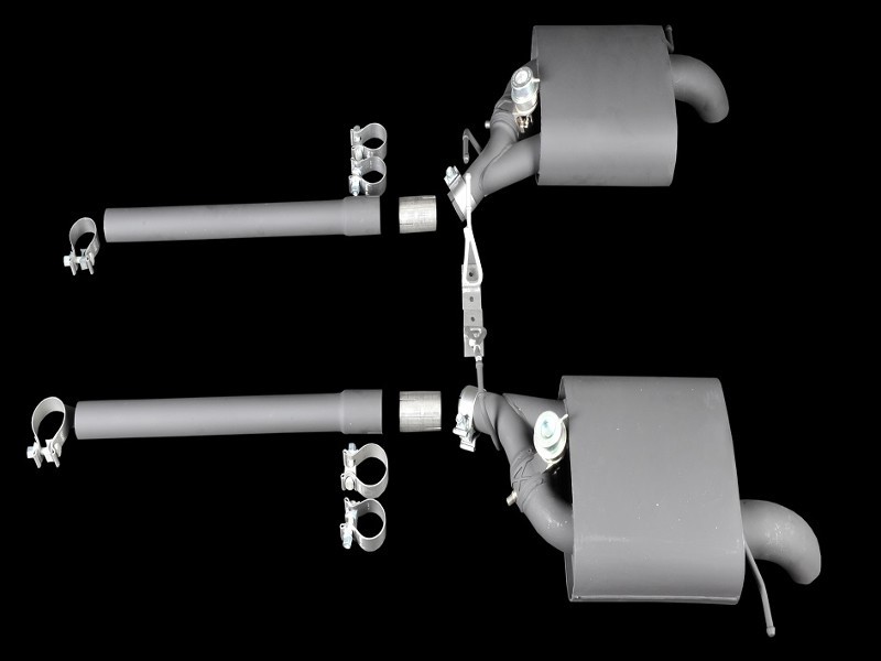 Valve controlled sport exhaust system from catalyst for V8 5.0l SC
